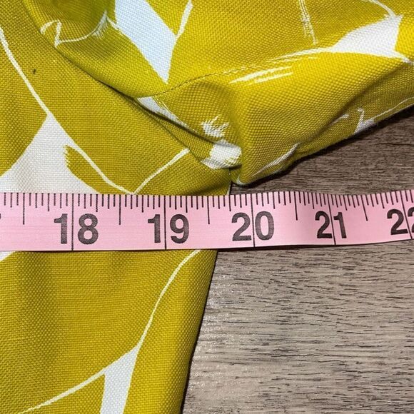 Michael Kors Womens Floral Peak Lapel Silk Blend‎ Blazer Jacket Lime Green Sz 14 - Picture 8 of 9